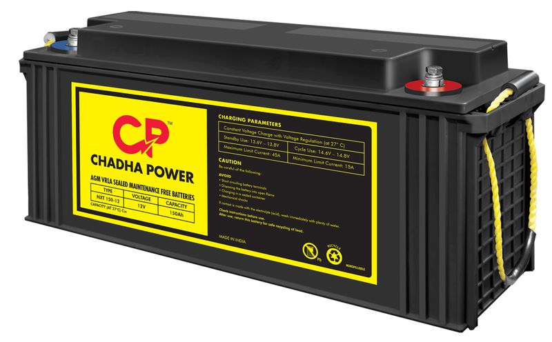 Chadha Power 12v 150ah Agm Vrla Sealed Maintenance Free Battery