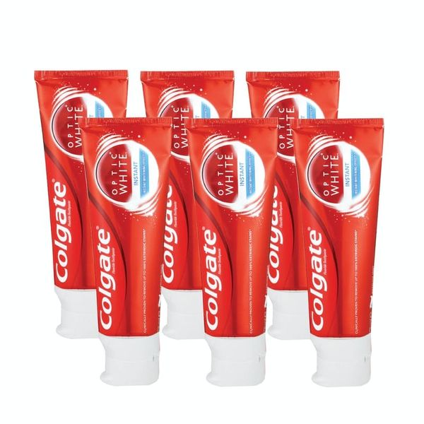 Colgate Optic White Whitening Toothpaste - Instant - (6 x 75ml)