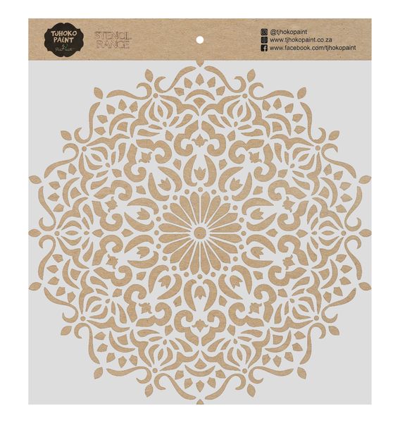 Tjhoko Paint Stencil - 30x30cm - Mandala 4