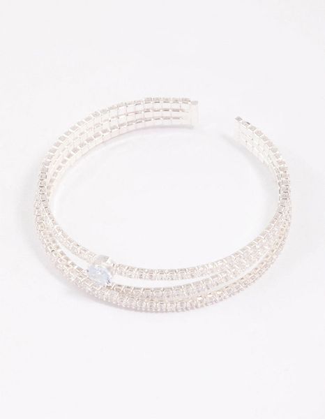 Silver Plated Cupchain Wrist Cuff