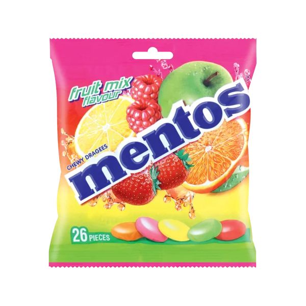 Mentos - Mono Piece Bag Fruit - 26s x 20 Pack