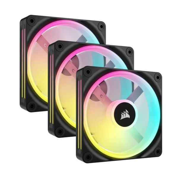 Corsair iCUE LINK QX120 RGB 120mm PWM PC Case Fan - 3 Pack with System Hub