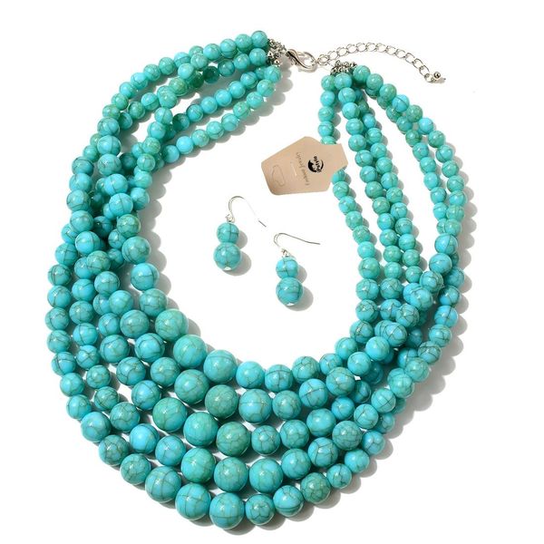 IPSTYLE Necklace Bohemian Ethnic Customs Chokers Collier Stone Collar