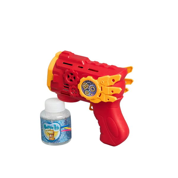 12 hole Bubble Gun Blower - Red and Orange
