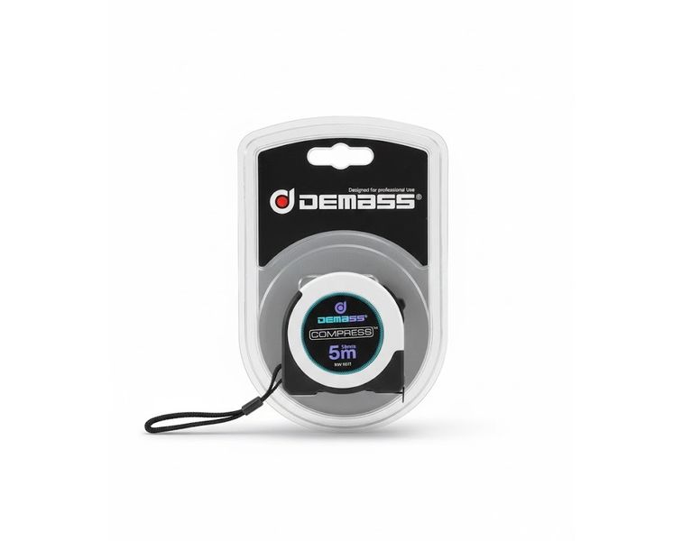 Demass Compress Measuring Tape 5m - 19mm Blade, Class I Accuracy