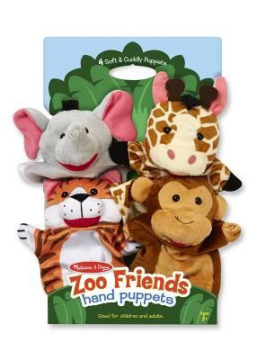 Melissa &amp; Doug Zoo Friends Hand Puppets (4 Puppets)