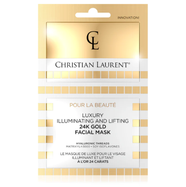 Christian Laurent 24K Gold Facial Illuminating &amp; Lifting Mask 2 x 5ml 3Pk