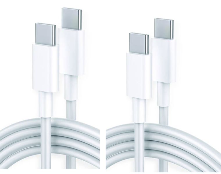 1m Type C to Type C Fast Charging Cable - Pack of 2