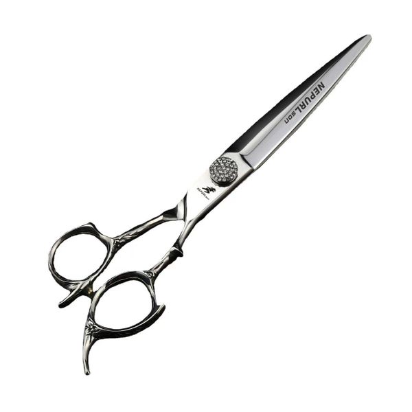 7 Inch Silver Large Nut Flat Shears Pet Hair Trimming Scissors