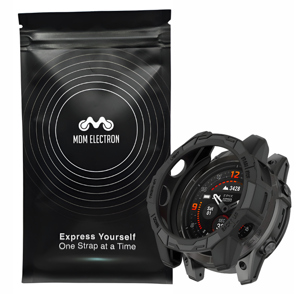 Armor Hollow TPU Protective Case Compatible with Garmin Fenix E 47mm- Black
