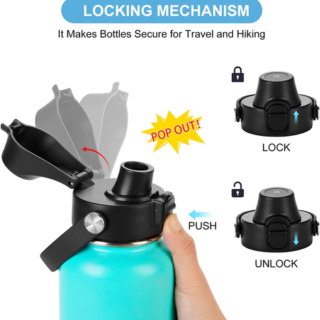 Hydro Flask wide mouth spout replacement lid with quick flip and auto lock, Shop Today. Get it Tomorrow!