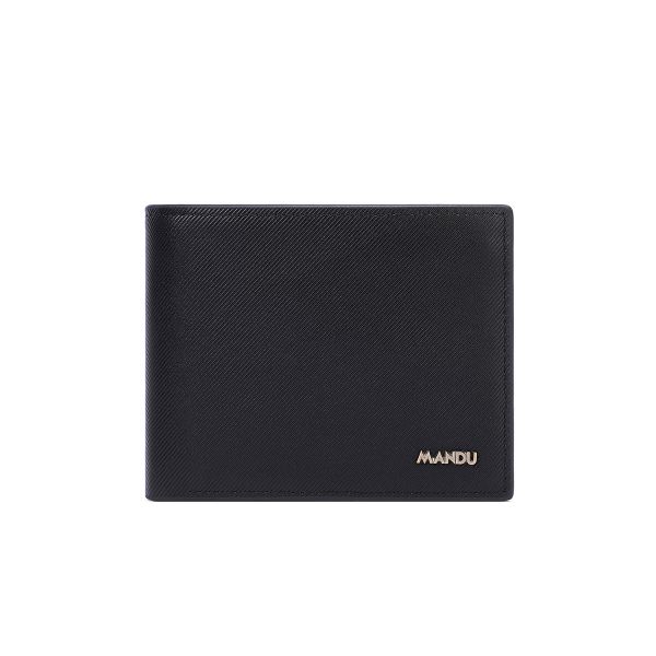 Mandu Men's RFID Protected Leather Double Fold Wallet