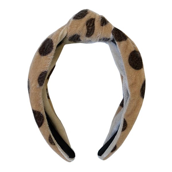 Nordik Beauty Faux Fur Polka Dot Vintage Knot Headband