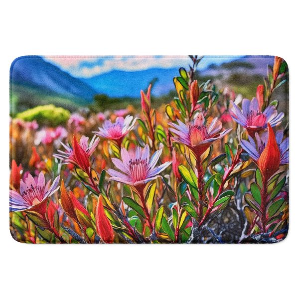Cape Art Memory Foam Bath Mat Field of Blooms