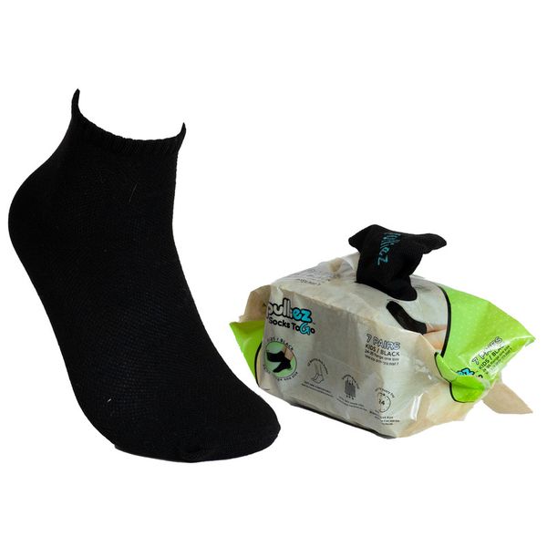 Pulliez- To Go Girls Black Socks 7 Pairs
