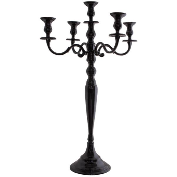 Black Metal Candle Holder 70cm