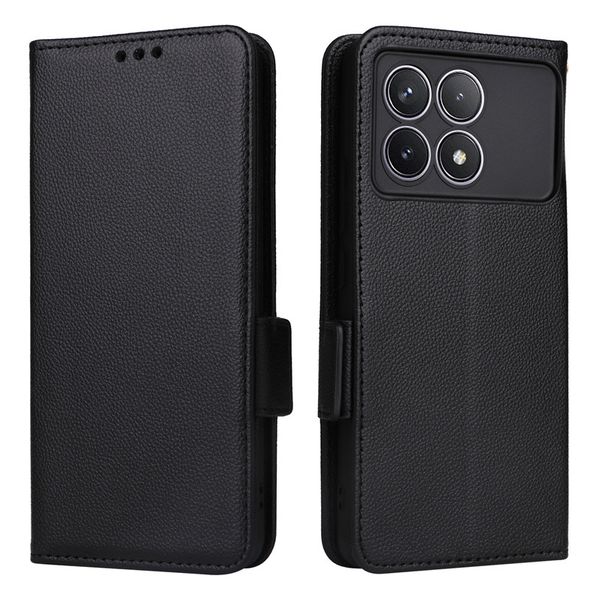 Lychee Patterned Leather Cover Compatible With Xiaomi Poco M7 Pro 5G