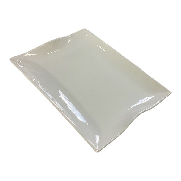 Platter 47x35x4cm Rectangular Wave Handle Border
