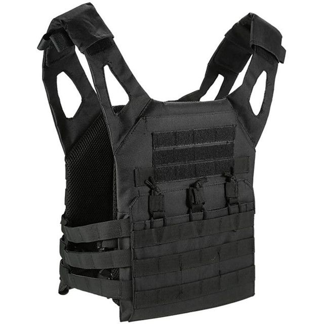 PLA Bulletproof Tactical Vest - Front & Back Ballistic Plate Pouches YJ ...