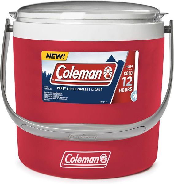 Coleman Cooler Box 9 Quart Party Circle Red, 8.5L, keeps ice 12h