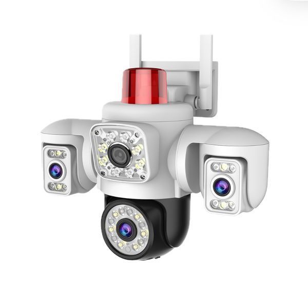 Smart Triple-Camera WiFi Camera 6MP HD cctv+IP66+Supports up to 128GB TF