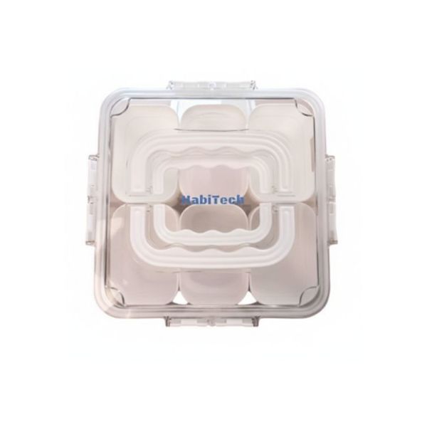 Airtight 6-Section Snack Box-Charcuterie, Fruits,Nuts Organizer with Handle