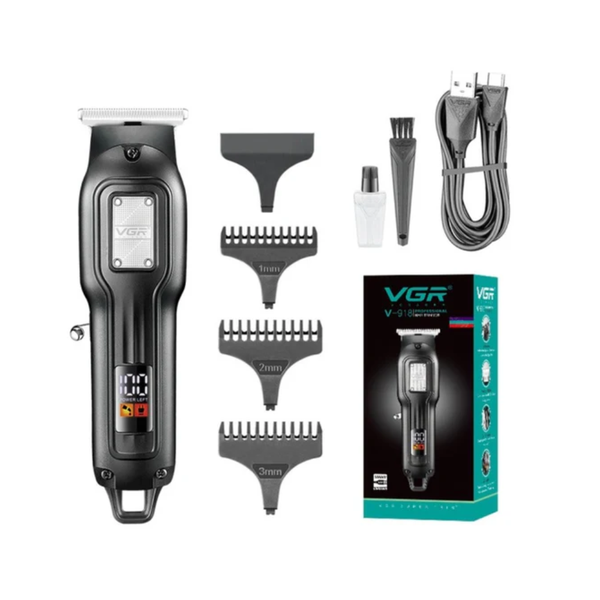 VGR V-918 Professional Hair Trimmer with Precision T-Blade, LED Display