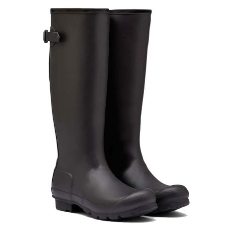 Black rain shop boots tall