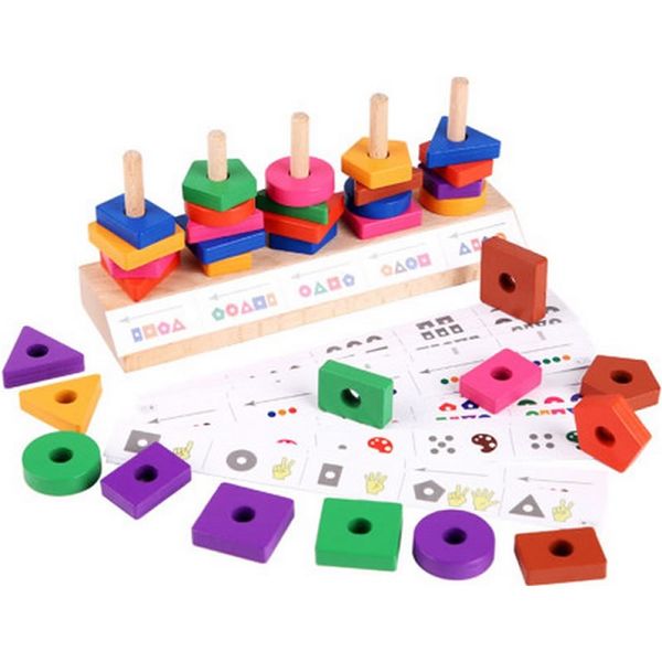 35 Pieces Wooden Block Matching Puzzle Game F47-88-23