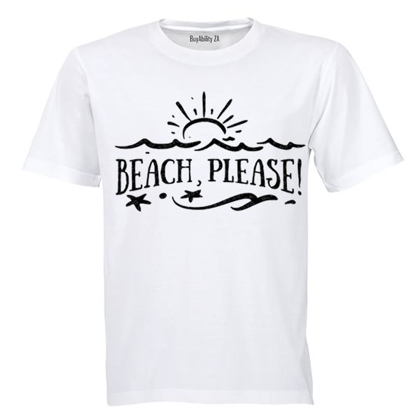 Beach Please! - Kids T-Shirt - White