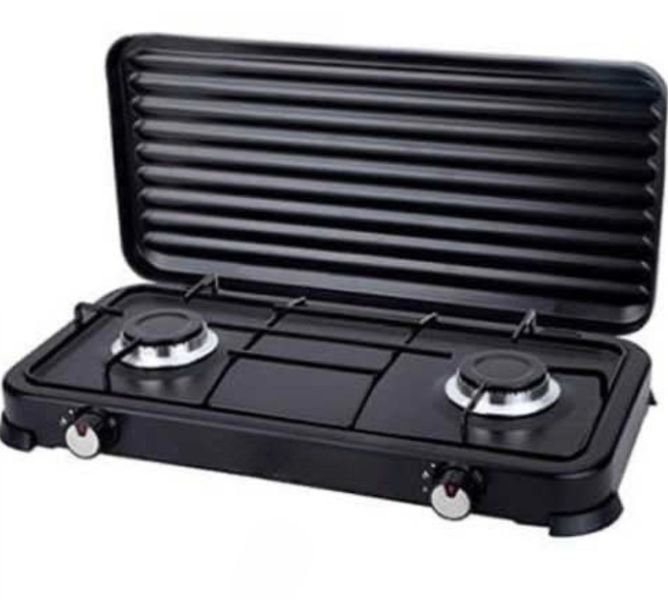 2 Plate Gas Stove with Cover