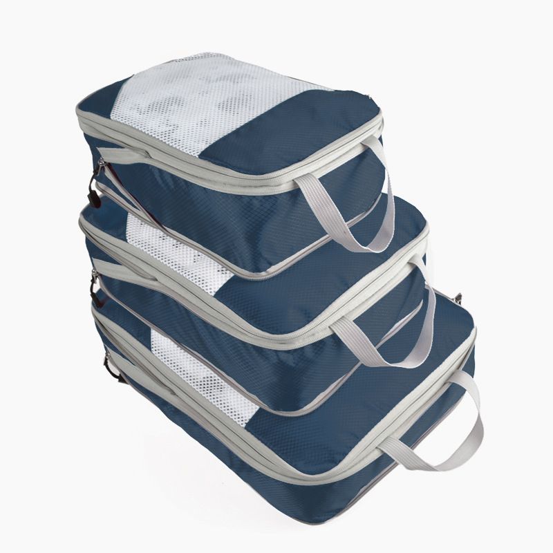 Three-Piece Set of Storage Compression Bags with Mesh Insert Waterproof