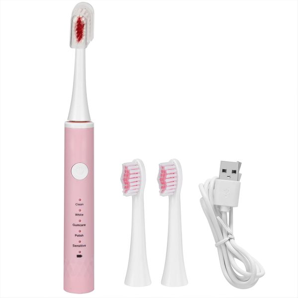Waterproof Ultrasonic Toothbrush White 5 Modes
