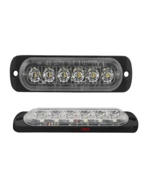 LED Side Marker Strobe Light 12V/24V Emergency Warning Bar White