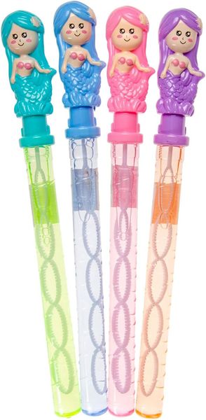 Mermaid Bubble Wands - 4 Piece Set - 36cm