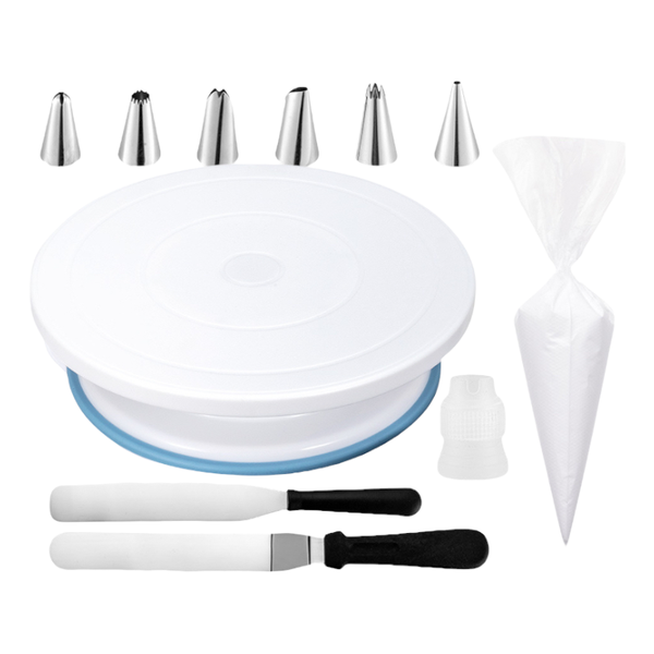 63 Pieces Cake Decorating Kits With Pastry Bags Cake Turntable &amp; Piping Nozzels