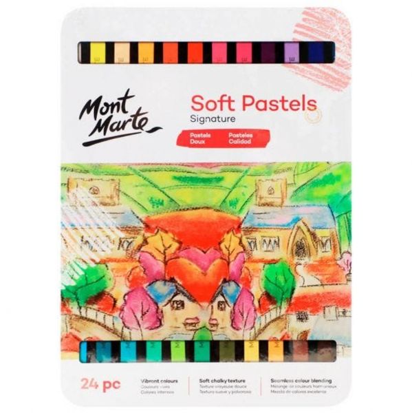 Soft Pastels in Tin Box - 24 Pieces