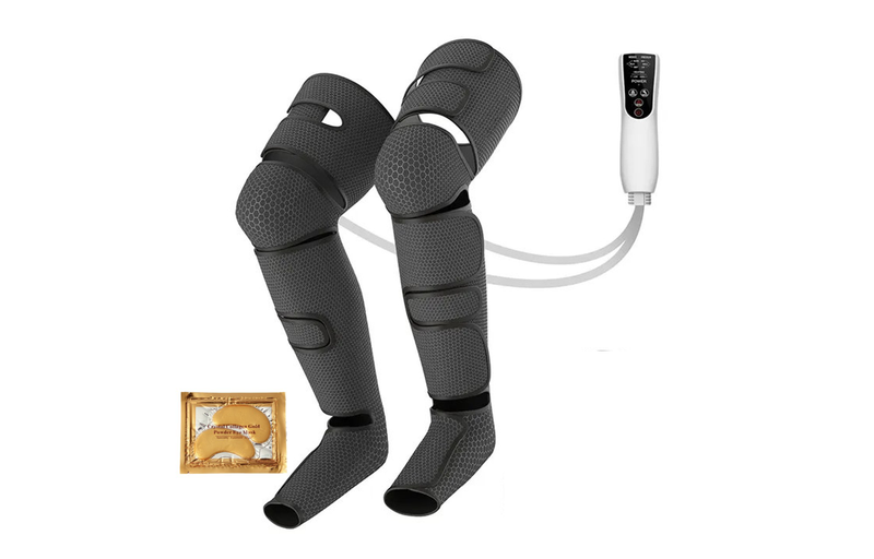 Air Compression Full Leg Massager with Heating and 1 Set of Eye Patches