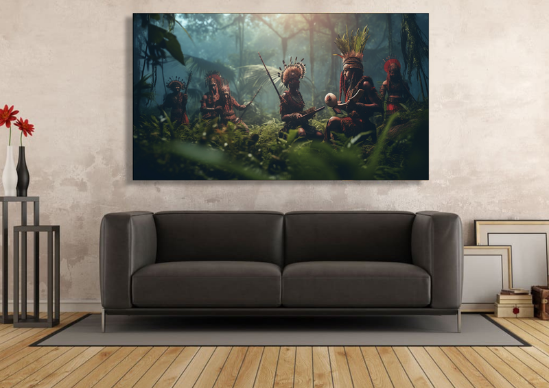 Canvas Wall Art - Jungle Groove Abstract - IM0360