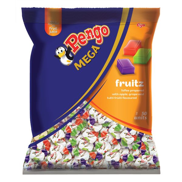 Pengo Mega Chews Grape,Apple,Tutti Frutti - 250g - 24 Units