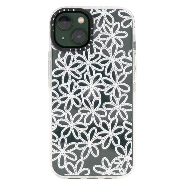 Pretty Daisy Print on Clear Cover - Compatible with iPhone 15 PRO