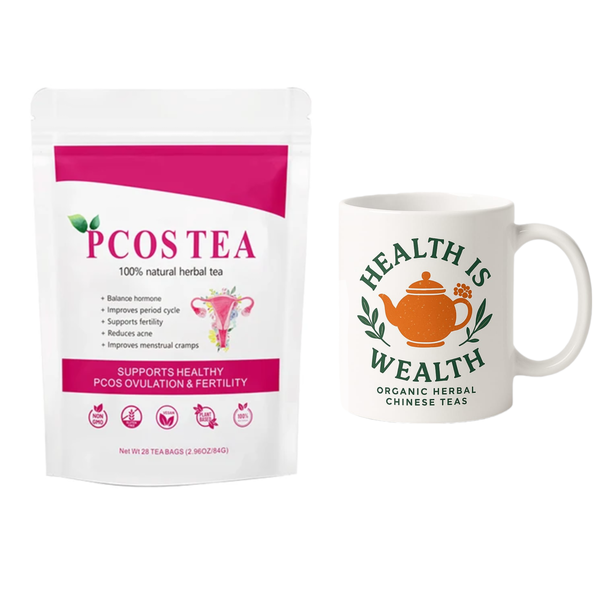 PCOS Natural Herbal Tea With Tea Mug