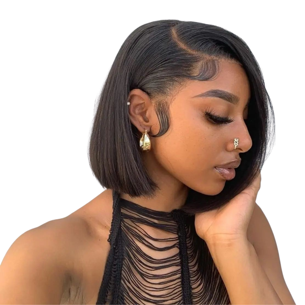 Brazilian Hair 13x4 Lace Short Bob Wig Straight 6 inch Full Frontal Wig