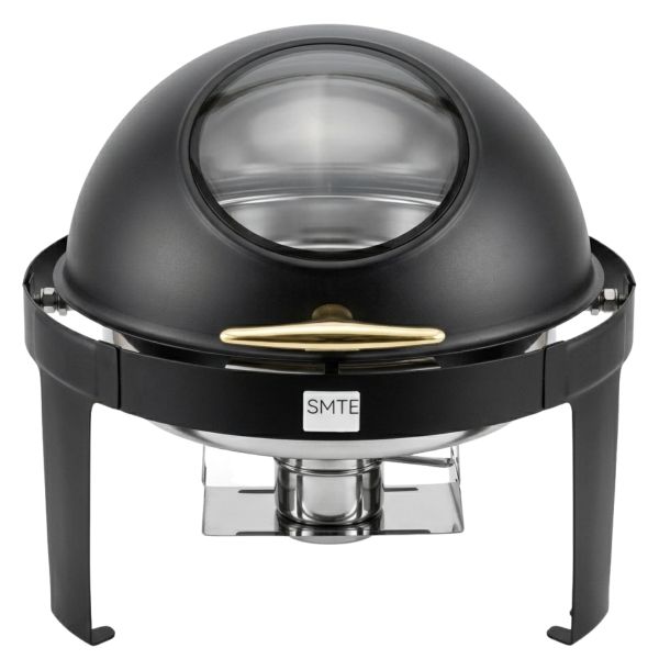 SMTE - HH Round Chafing Dish with Glass Window Lid Marble