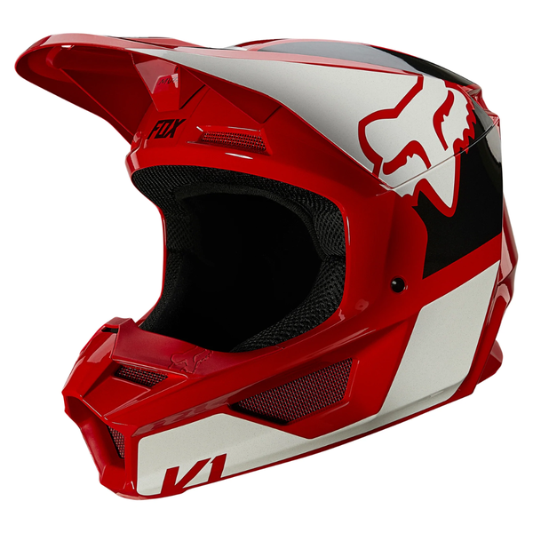 Fox V1 Revn Flame Red Helmet
