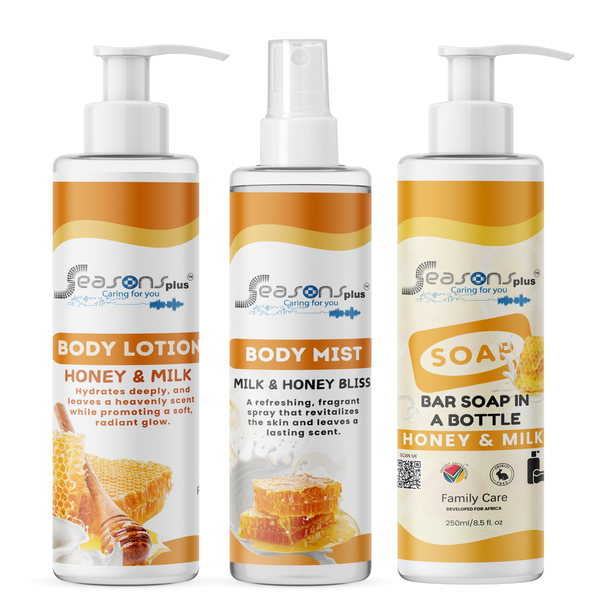 Seasons Plus Bath Time Collection Milk &amp; Honey