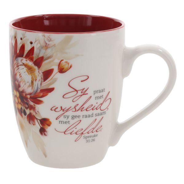 Mug - Sy Praat met Wysheid, Protea
