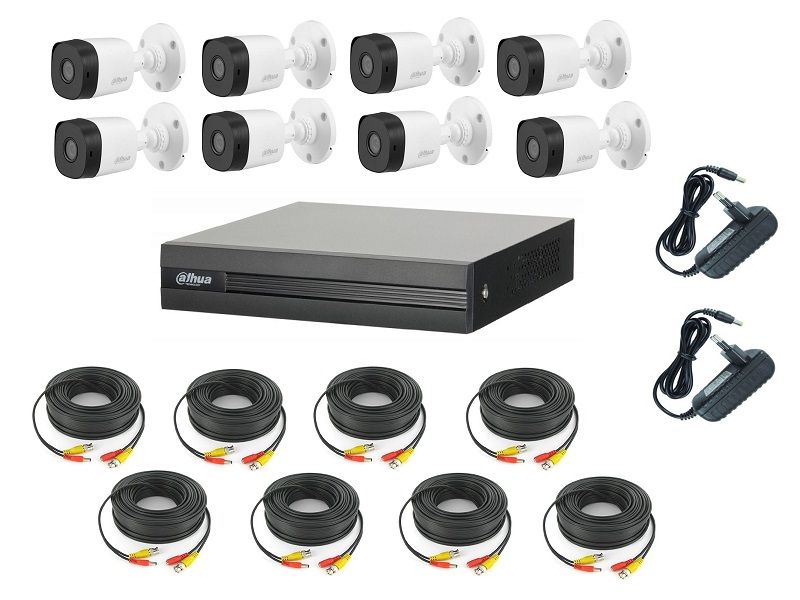 DAHUA 1080P 8 Channel CCTV Kit With 2MP Bullet Cameras