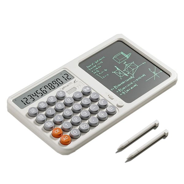Off-white Multi-function Handwriting Tablet Calculator with Voice