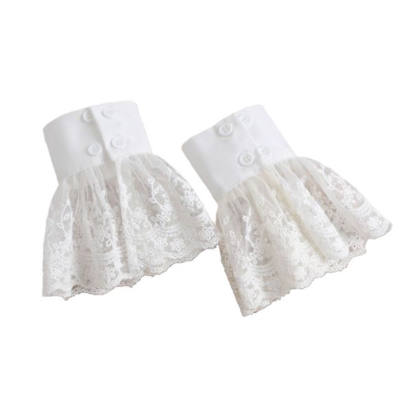 Women's Detachable Fake Cuff, Pleated Sleeve Cover, And Cuff Glove